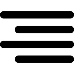Obraz premium Align right icon - text format paragraph outline