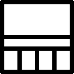 Fototapeta premium Balcony icon - terrace outdoor apartment outline