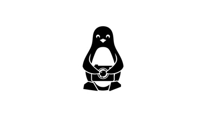 penguin logo  isolated on white background