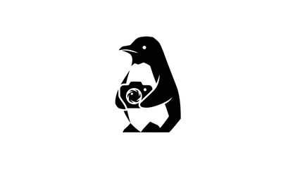 silhouette of a penguin