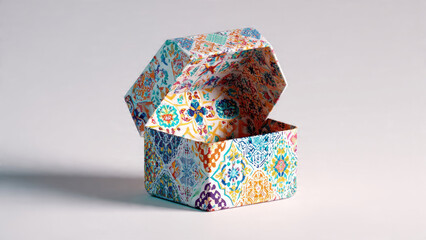 Decorative Box with Colorful Pattern