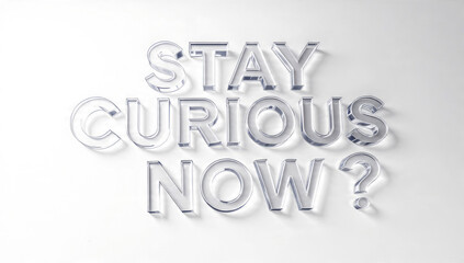 Stay Curious Now? Typography on White