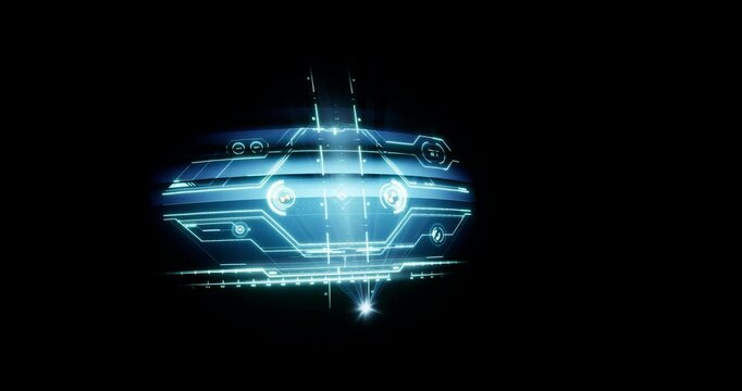 hologram effect on black background