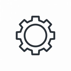 Clean Minimal Gear Icon