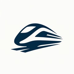 Obraz premium Modern High-Speed Train Logo in Minimalist Style