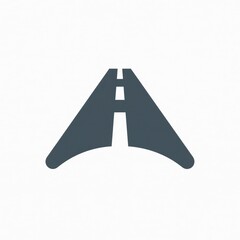Fototapeta premium Minimalist Perspective Road Logo