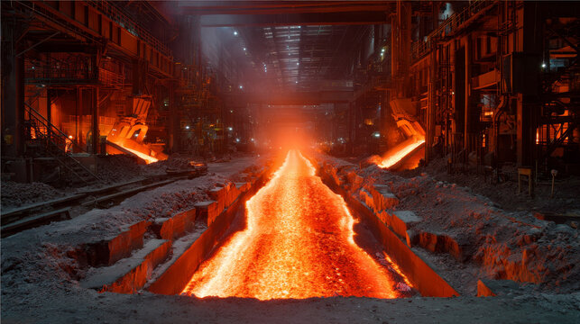 &ldquo;Nickel ore being processed inside a high-temperature electric phosphate smelting furnace, showcasing industrial metallurgy and heavy manufacturing.&rdquo;