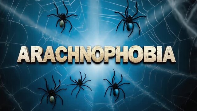 "Arachnophobia" test surrounded by spiders.
