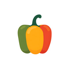 vector illustration of a colorful bell pepper