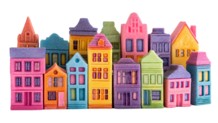 Colorful Canal House Candies Isolated