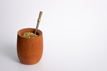 Typical Argentine mate, an infusion drink made from yerba mate