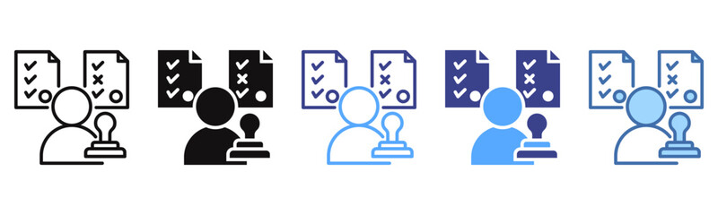 Summative Evaluation icon sheet multi color collection