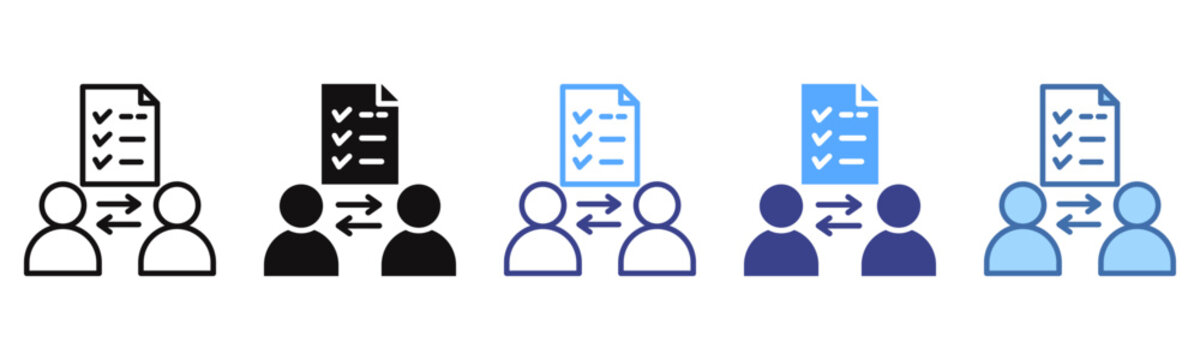 Peer To Peer icon sheet multi color collection