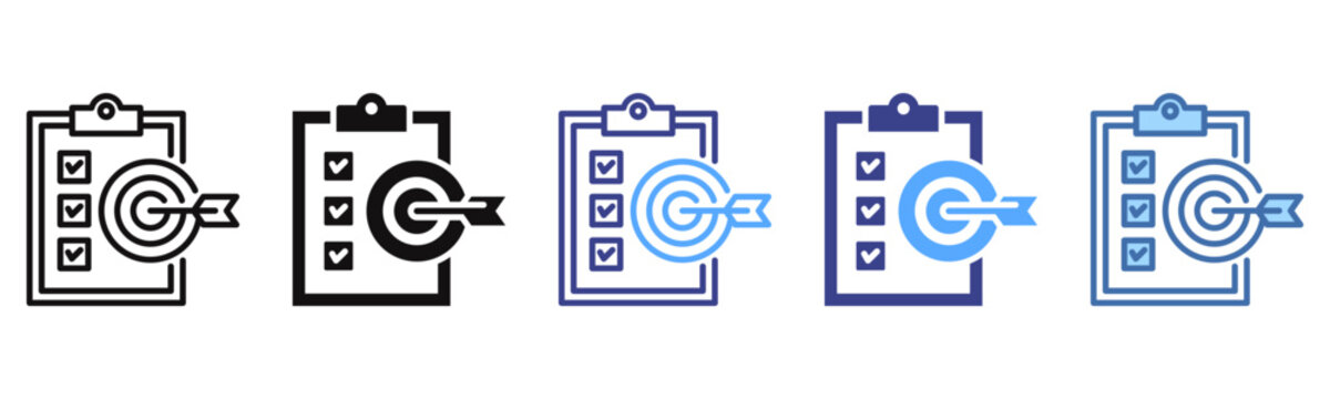 Objective icon sheet multi color collection