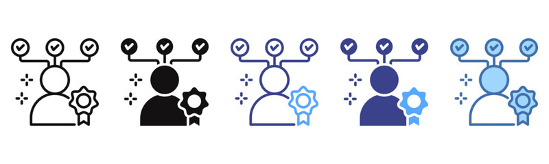 Competency icon sheet multi color collection