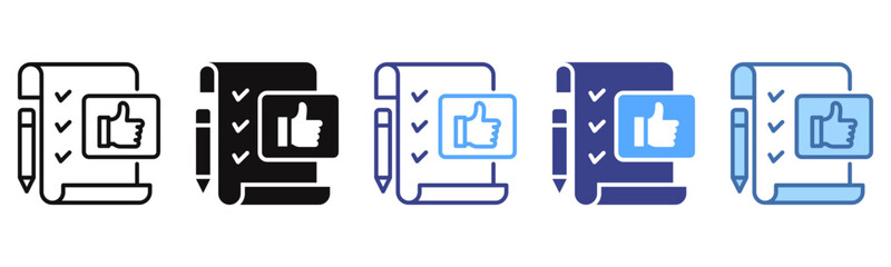 Grading icon sheet multi color collection