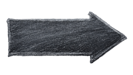 Hand Drawn Arrow with Chalk Texture