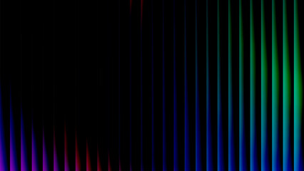 Wavy reeded glass stripes background, luminous vertical  lines on a dark gradient with ribbed glow and blur, sleek wallpaper for banners posters web and tech branding