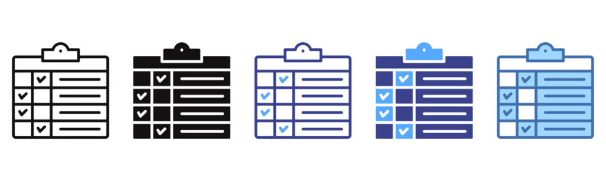 Table icon sheet multi color collection
