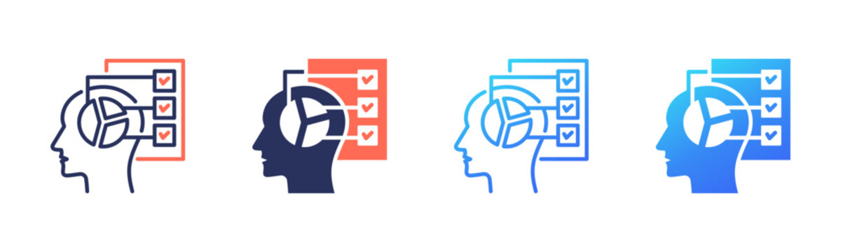 Psychometric icon sheet multi color collection