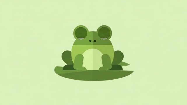 Animated Dead Frog Character on a Lily Pad.