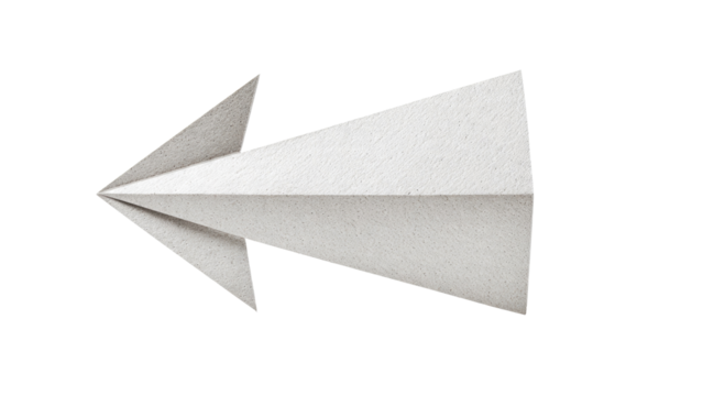 Paper airplane, isolated on transparent background - Powered by Adobe