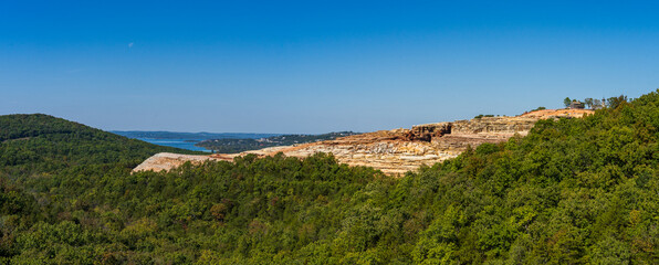 Landscapes with blue sky and horizon colors