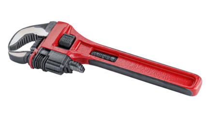 Red Adjustable Wrench