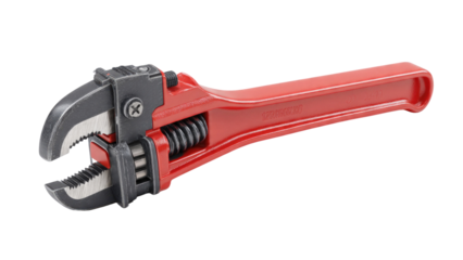 Red Monkey Wrench on Black Background