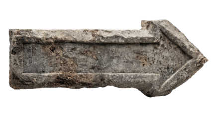 Stone Arrow Sign Isolated