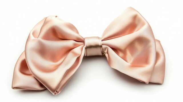 Video A detailed view of a bow tie on a white background, ideal for advertising and commercial use