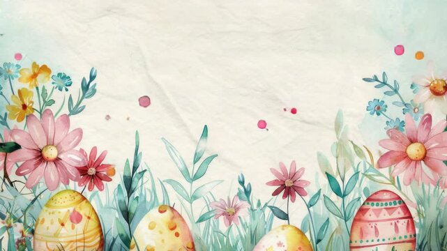 Video A collection of colorful Easter eggs nestled among lush green grass, perfect for spring or Easter-themed projects