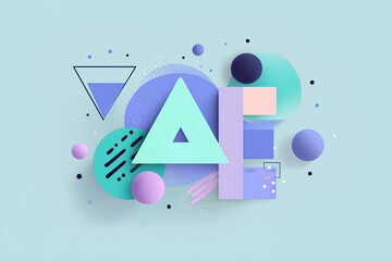Contemporary Geometric Typography in Pastel Layers