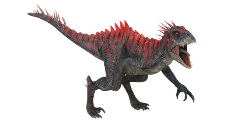 Obraz premium Ferocious Spiked Dinosaur Roaring