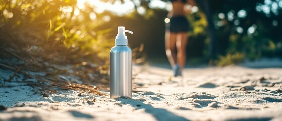 Dedicated young athlete exercising in the park