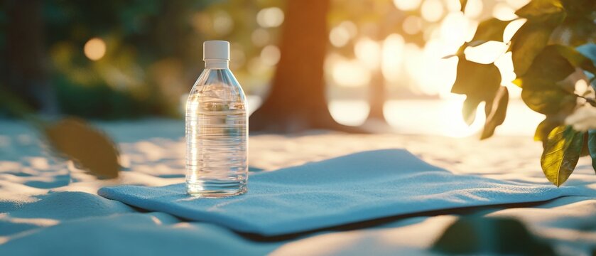Dedicated teen exercising on park mat