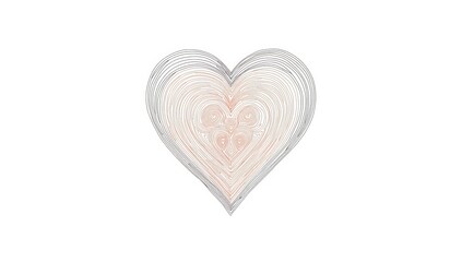 heart shaped heart, A hand drawn heart drawing in a line style with small hearts inside.