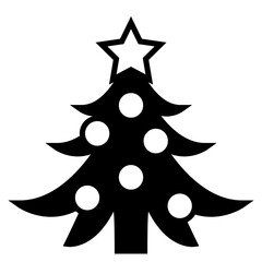 Black and White Dotted Silhouette Tree