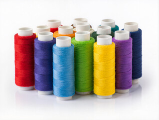 colorful spools of thread