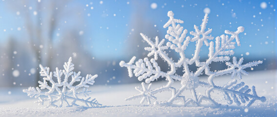 winter landscape with snow