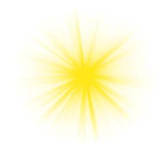 Obraz premium Abstract golden yellow light burst emanating from the center against a dark black background creating a luminous glow effect