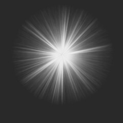 Radiant burst of light emanating outward, perfect for adding a luminous glow and dramatic flair to your designs with its vector origin