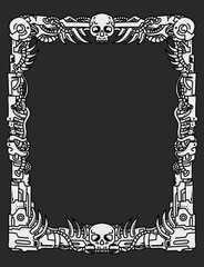 Techno Death metal frame design for text or banner