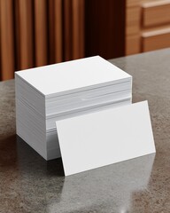 Stack of blank business cards