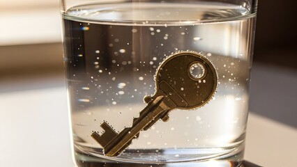 Submerged Key in Clear Water