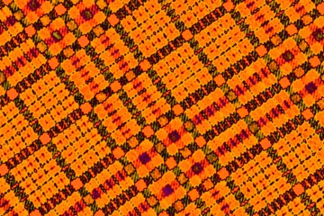 Colored dots on orange background Solarization