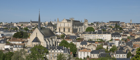 Vue a&eacute;rienne de la ville de Poitiers France