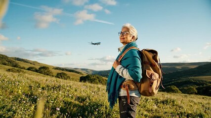 Senior Woman Hiking in Nature - Embracing the Outdoors and Finding Peace.