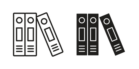 Binder icons vector Collection Clipart Pack. icon with editable line stroke