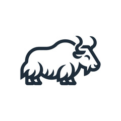 Bison icon on White Background Vector Art Illustration on white background.